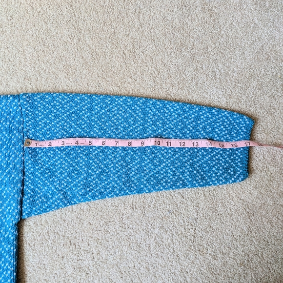 Vintage Handmade Sweater Blue Men's Women's High Neck Size Large - Picture 10 of 12